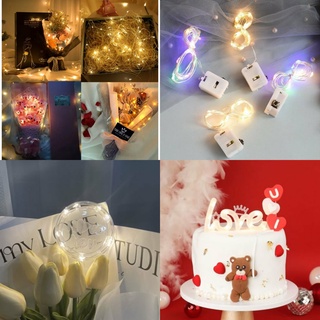 Phụ kiện trang trí bánh sinh nhật bánh kem - Đèn led chữ love, led tròn, dây đèn led vàng 1m