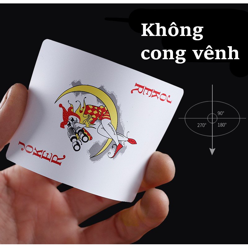 Bộ Bài Tây POKER Chất Liệu Nhựa PVC Chống Thấm Nước - Bài tú lơ khơ nhựa