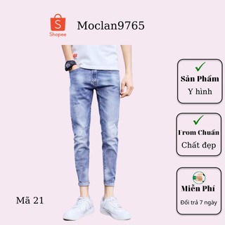 Quần jean nam cao cấp, chất liệu bò ( jean ) mềm mịn, from chuẩn, có nhiều mẫu đi kèm Moclan21