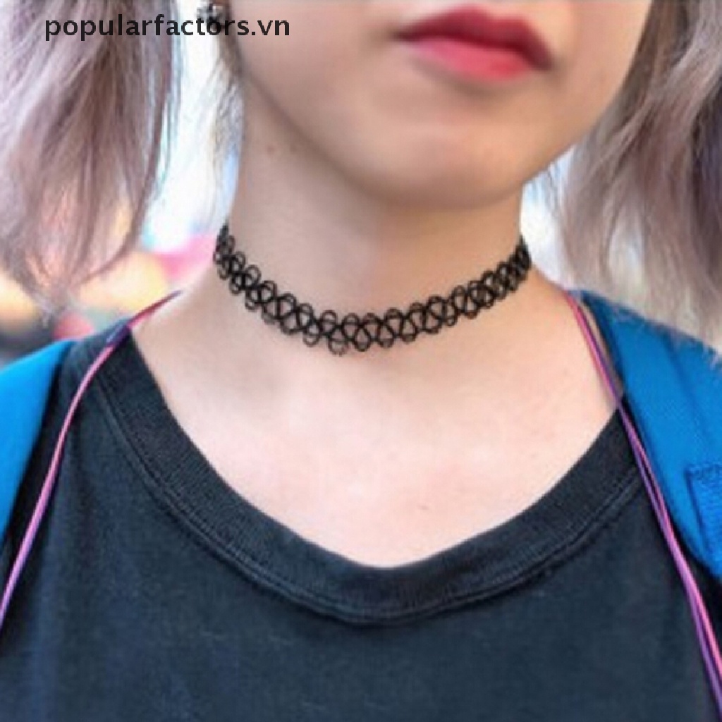 Vòng cổ choker co giãn thiết kế đơn giản thời trang cho nữ