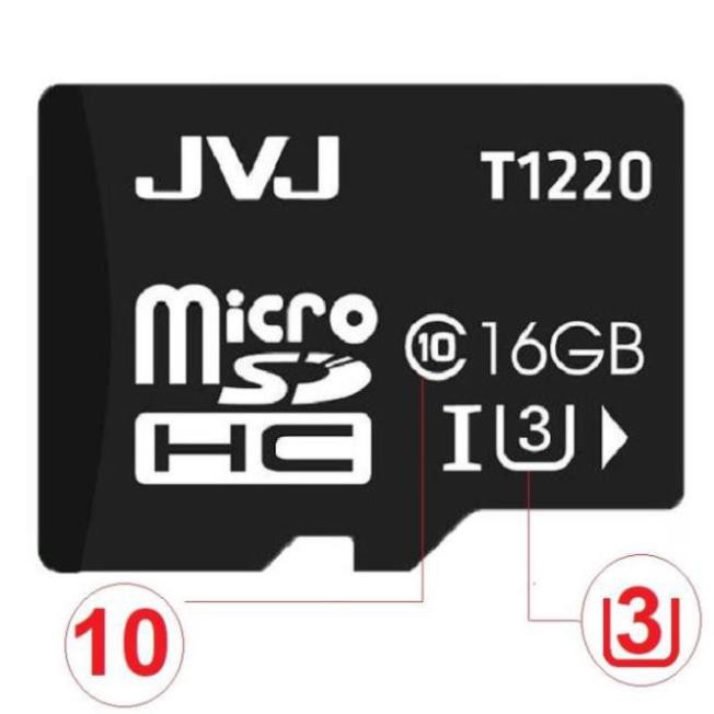 Thẻ nhớ JVJ 8GB/16GB/32GB/64GB U3 Class 10 Tốc độ cao 95Mb/s - 140Mb/s, Chuyên Dùng Cho Camera, Điện Thoại,  BH 2 năm