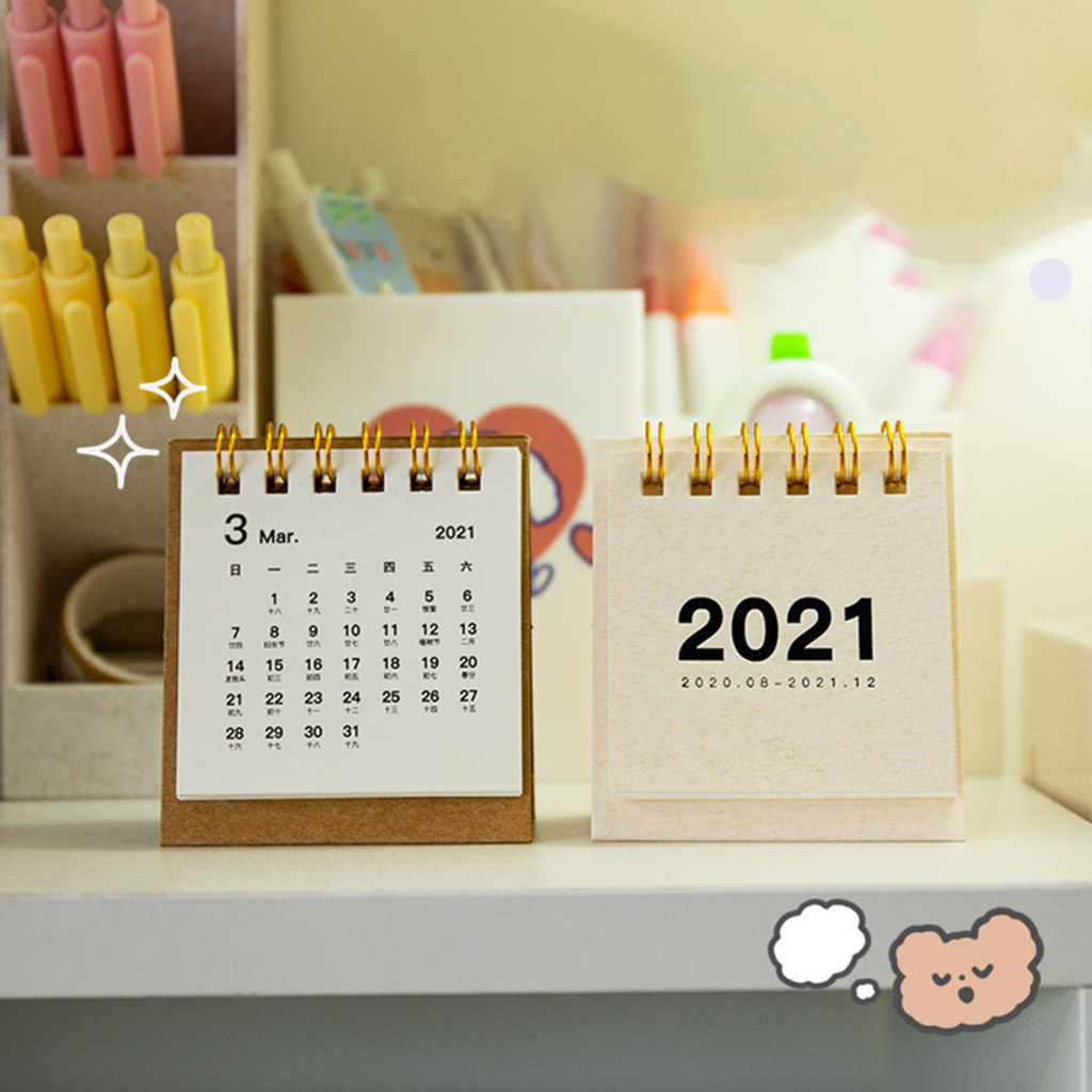 someryer 2021 Solid Color Paper Calendar Annual Agenda Daily Scheduler Desk Decor Planner