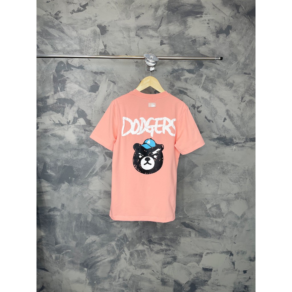 (HÀNG XUẤT XỊN) Áo hồng cam 1837 MEGABEAR L..A DOGERS TEE Made in V/N full tag code  Size XS S M L