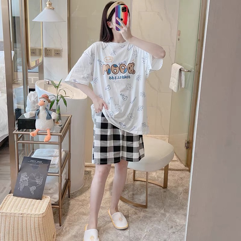 Đồ mặc nhà Bigsize nữ họa tiết dễ thương cotton BC25