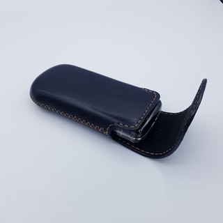 Bao da Nokia 6700 nắp gập màu đen, bao da thủ công sử dụng chất liệu da bò thật, miễn phí khắc tên và hình ảnh lên sp