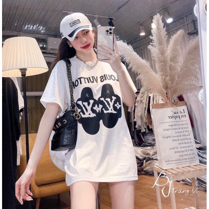 Áo phông, áo thun Unisex, Freesize nam nữ, vải cotton dày dặn, in hình 3D Dép, thấm hút, thoáng mát