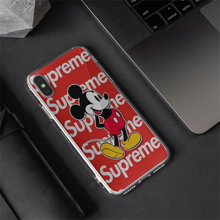 Ốp silicon Mickey Supreme  Mới nhất cho iphone 6 - 12 PROMAX SUPPOD00189
