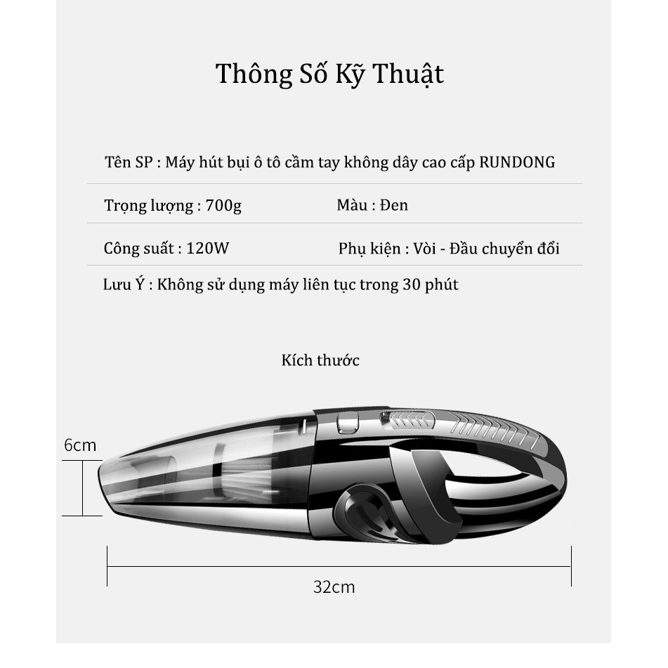 𝐌𝐚́𝐲 𝐡𝐮́𝐭 𝐛𝐮̣𝐢 𝐜𝐚̂̀𝐦 𝐭𝐚𝐲 𝐤𝐡𝐨̂𝐧𝐠 𝐝𝐚̂𝐲  Rundong R - 6053 mới 100% ( BẢO HÀNH 6 THÁNG )