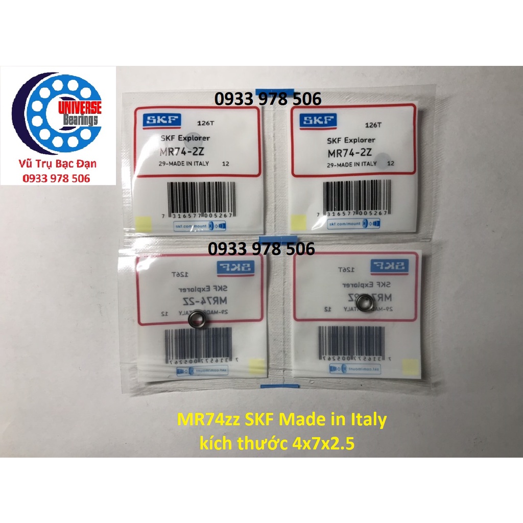 Vòng bi Bạc đạn MR74zz, MR148zz, MR126zz, MR117zz SKF