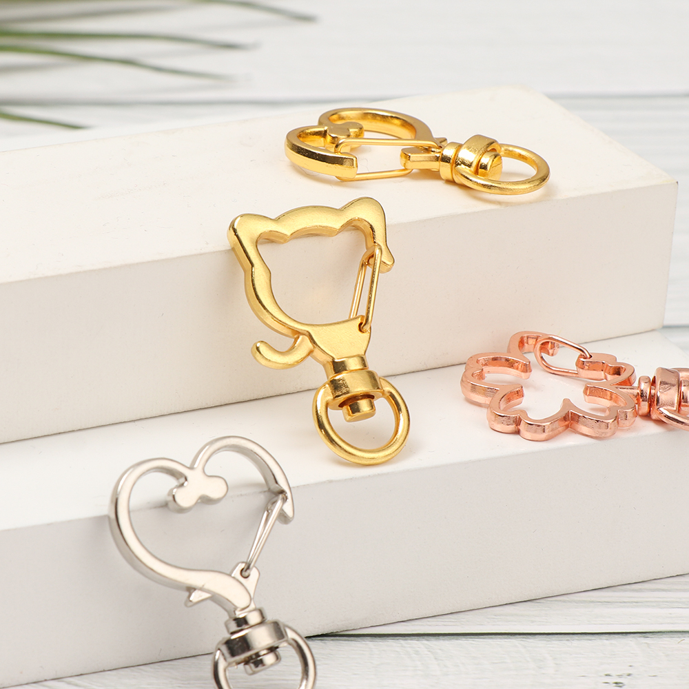 Set 5 móc khóa kim loại hình tôm hùm tự làm dây đeo túi xách