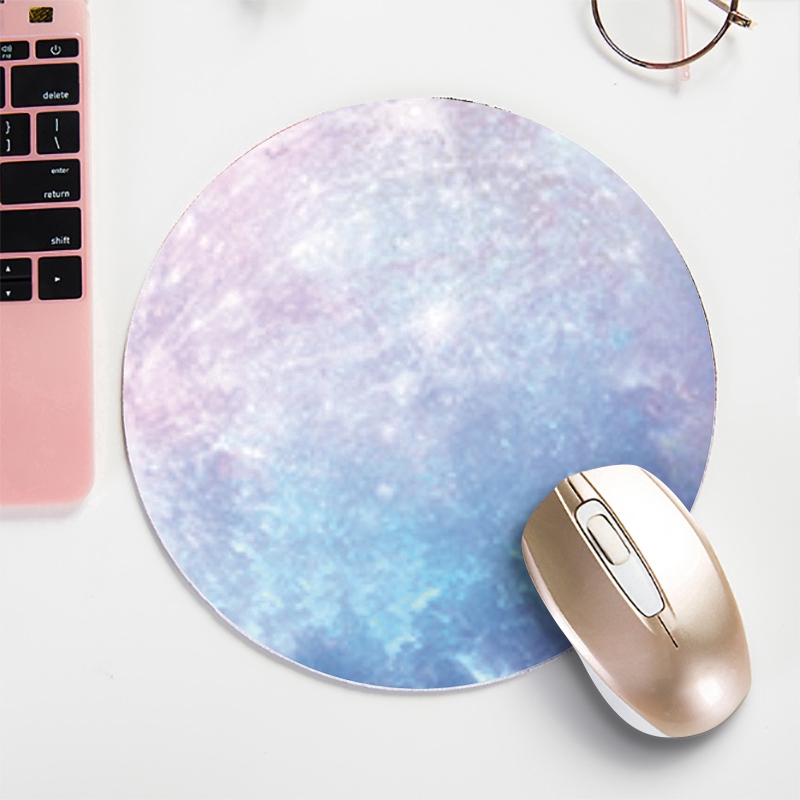 【YUKV】Planets Planet Mousepad Bentuk Bulat Motif Bintang Ukuran 200x200mm untuk Tablet