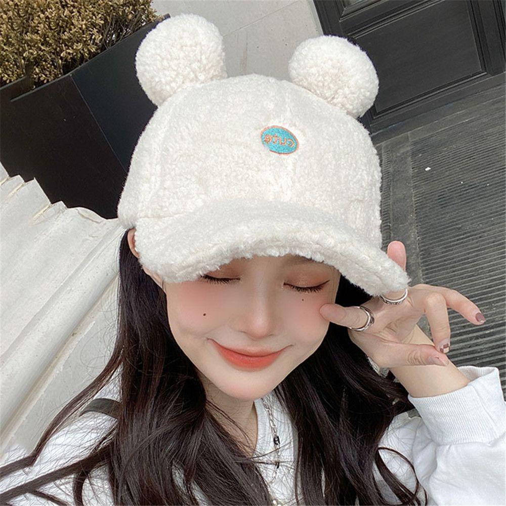 Mũ Lưỡi Trai Tai Gấu Dễ Thương Cho Nữ