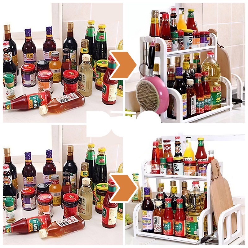 Kệ Để Gia Vị Nhà Bếp 2 Tầng Chữ H