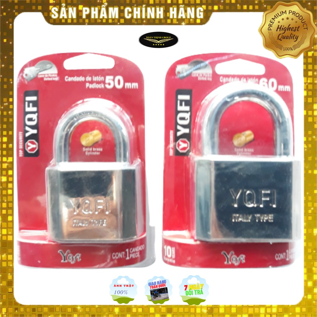 Ổ Khóa Cửa YQFI  Chống Trộm 50mm - 60mm Công Nghệ ITALY Chính Hãng, Chất Liệu Thép Siêu Cứng Siêu Bền