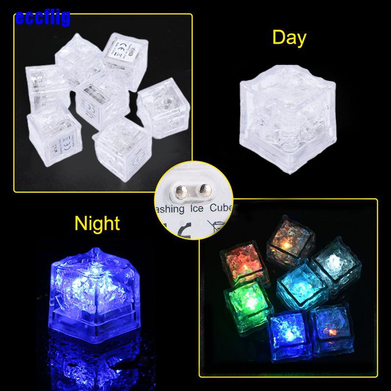 ECC LED Ice Cubes Glowing Party Ball Flash Light Luminous Neon Wedding Festival Bar