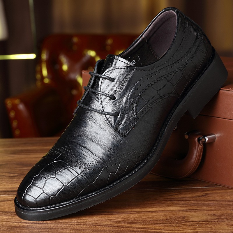 Thiết kế thời trang Đàn ông ăn mặc đẹp trai thoáng khí Kinh doanh chính thức Cá sấu Brogues Giày