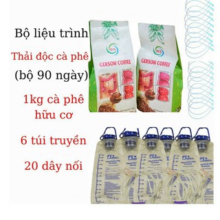 TRỌN BỘ CÀ PHÊ HỮU CƠ THẢI ĐỘC ĐẠI TRÀNG ( 2 gói cà phê+ 6 túi truyền và 20 dây nối )