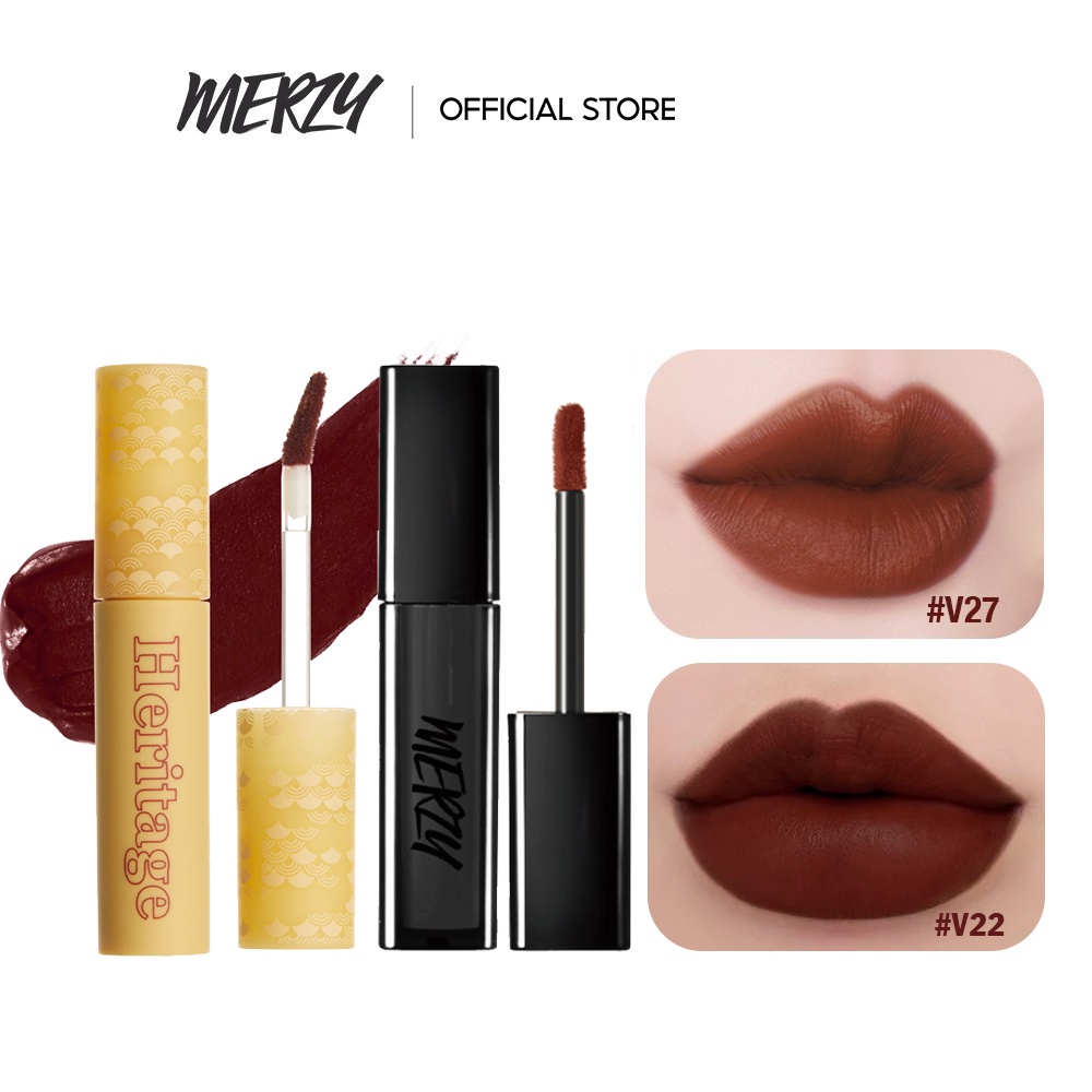 Combo Son Kem Lì Merzy Noir Velvet Tint 4g + Son Kem Lì Merzy The Heritage Velvet Tint 4.5g | WebRaoVat - webraovat.net.vn