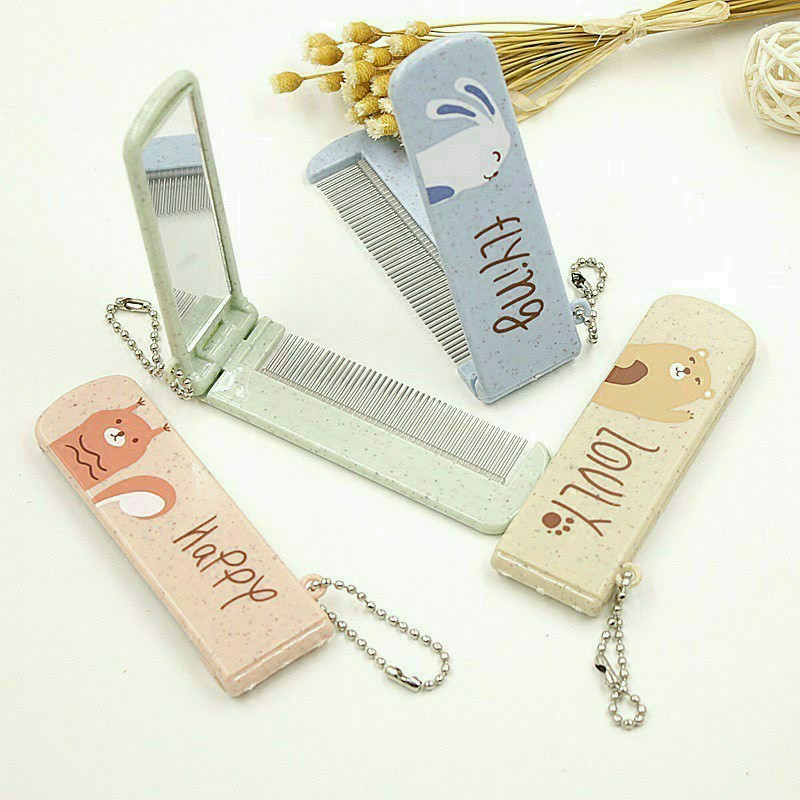 Lược chải tóc kèm gương gấp gọn siêu tiện ích