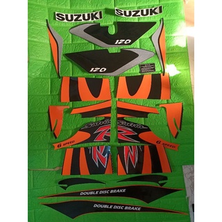 Bộ tem suzuki Satria 2000 màu cam đen nhập thái
