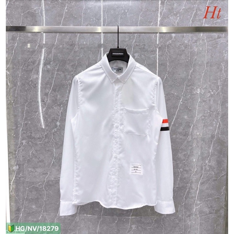 Áo sơ mi dài tay vạch đỏ đen H2A867