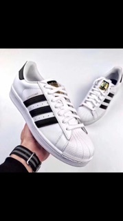 Adidas superstar trắng đen sò