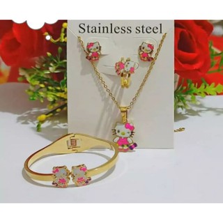 Bộ Dây Chuyền Mạ Vàng 24k Xinh Xắn Dành Cho Bé