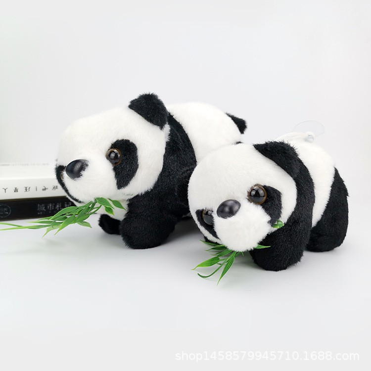 Móc khoá Thú Nhồi Bông Gấu Trúc Panda 13cm thích hợp treo túi xách, cặp, móc khoá xe máy, chìa khoá cửa nhà