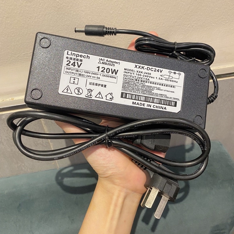 Nguồn 24V-5A  adapter 24v 5a dùng cho thiết bị camera, máy in mã vạch, máy in , máy bơm công suất.