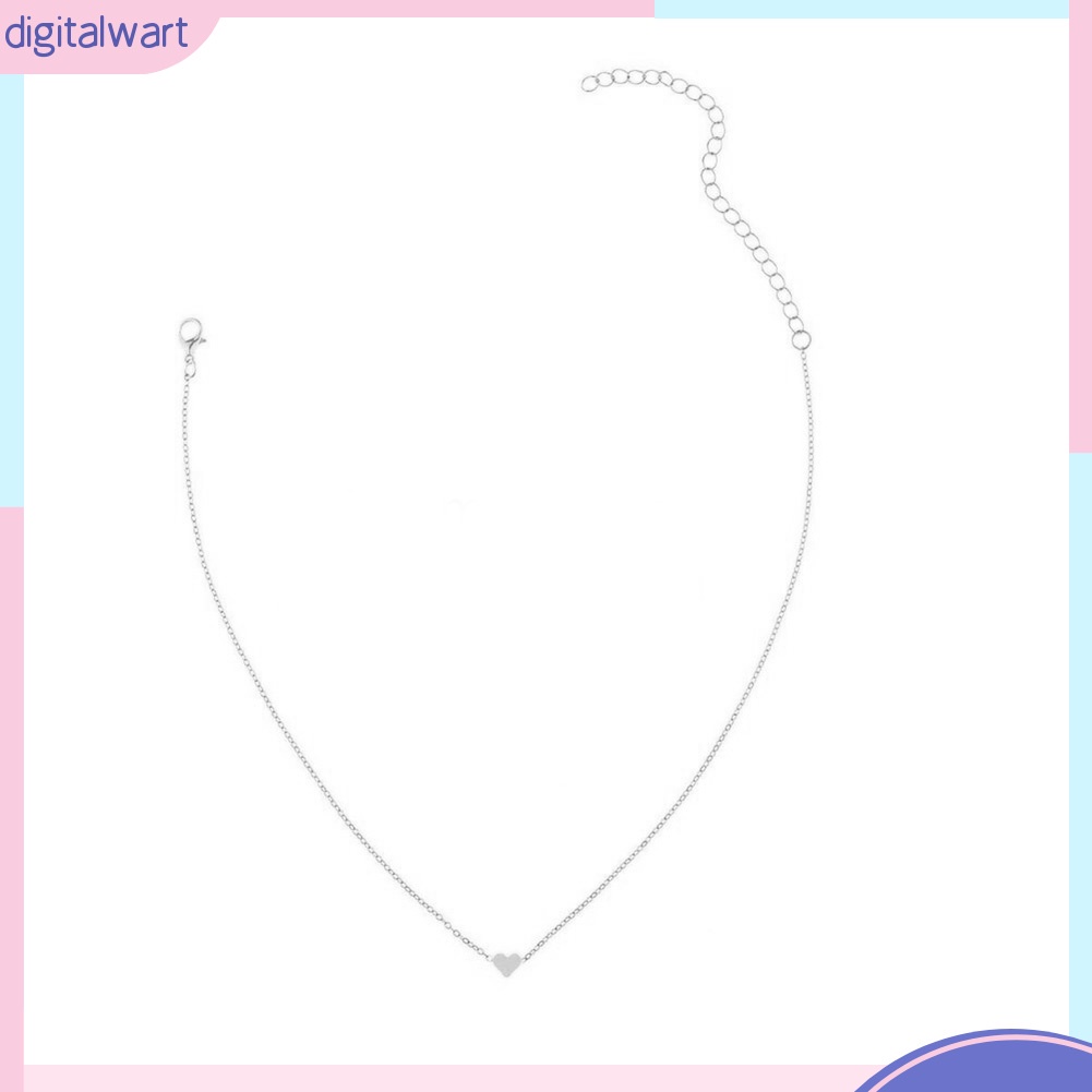 Dây chuyền hợp kim mặt kim loại hình trái tim nhỏ nhắn xinh xắn dành cho nữ