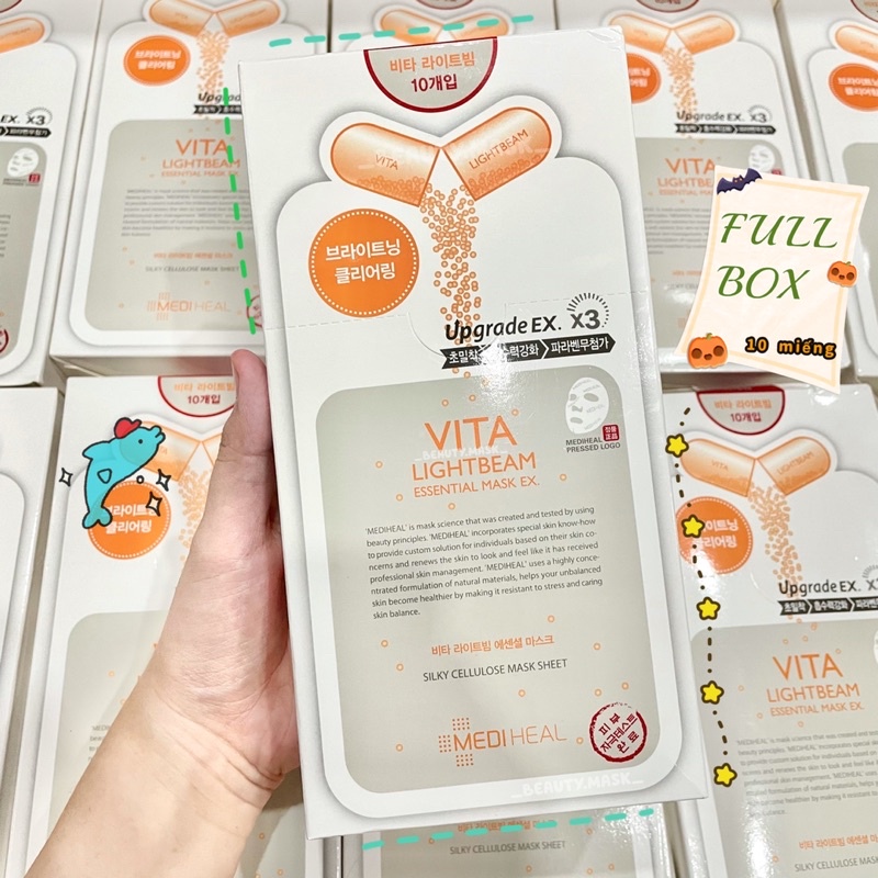 ✨ Mặt nạ dưỡng trắng sáng da Vita Lightbeam Mediheal Hàn Quốc