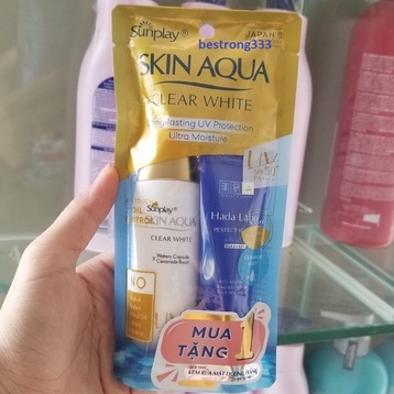[MẪU MỚI] Kem chống nắng dưỡng trắng da Sunplay Skin Aqua tuýp 25g