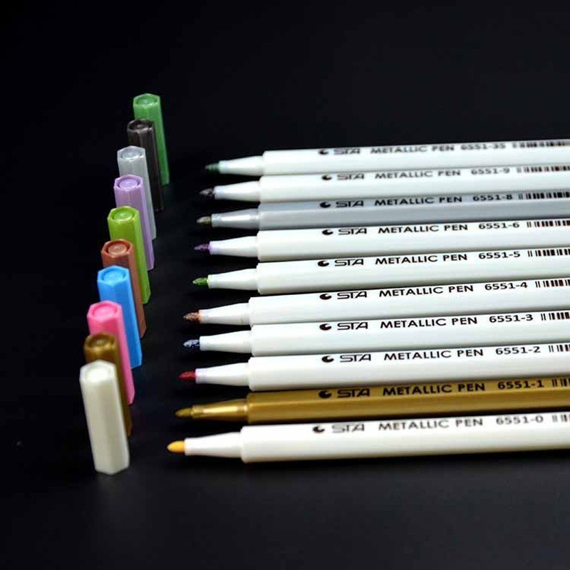 Bút Mực Nước Nhiều Màu Dùng Để Trang Trí Thiệp Sổ Tay / Nhật Ký