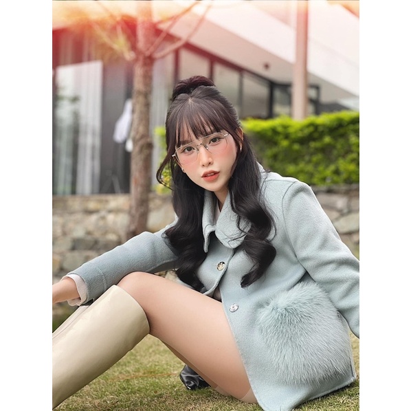 Áo dạ ép túi lông  cao cấp