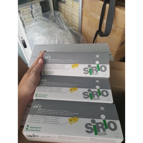 Mũi kim sirio Italia dùng cho nha khoa thẩm mỹ bơm, hộp 100 cái
