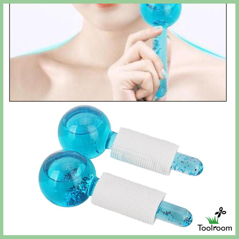 Quả Cầu Pha Lê Làm Mát Chăm Sóc Da Mặt Cổ Màu Hồng