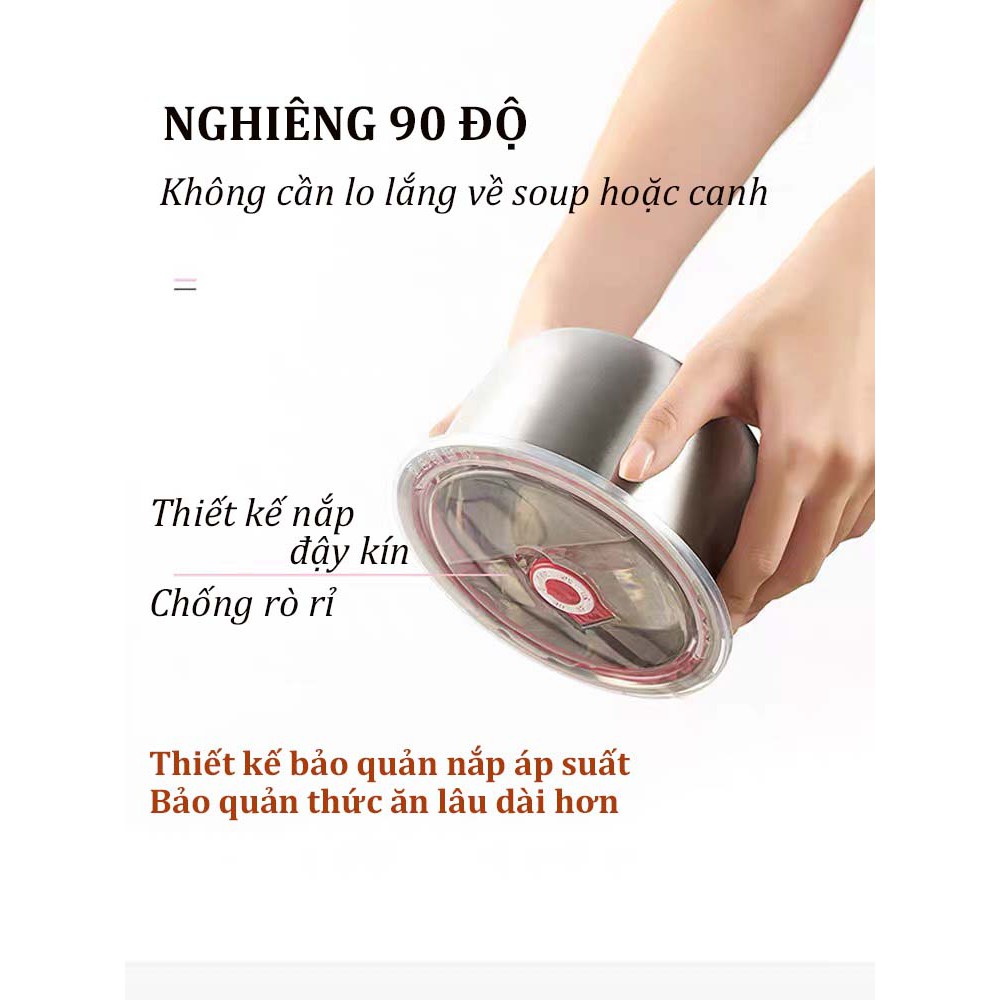 Hộp Cơm Văn Phòng Cắm Điện 2 Tầng HỘP CƠM CẮM ĐIỆN ĐA NĂNG Hâm Nóng, Giữ nhiệt Tốt - 4 BÁT Inox CAO CẤP MINISTYLE