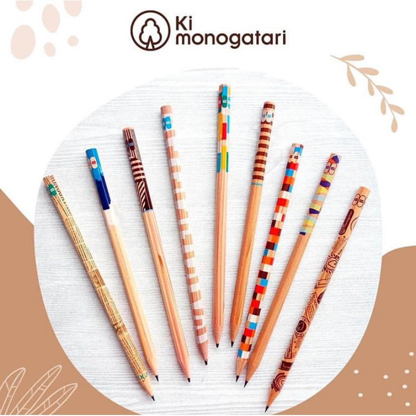 [Tặng Kèm Gôm Tombow] Bộ 2-3 Bút Chì Gỗ Kimonogatari Tombow Ngòi HB