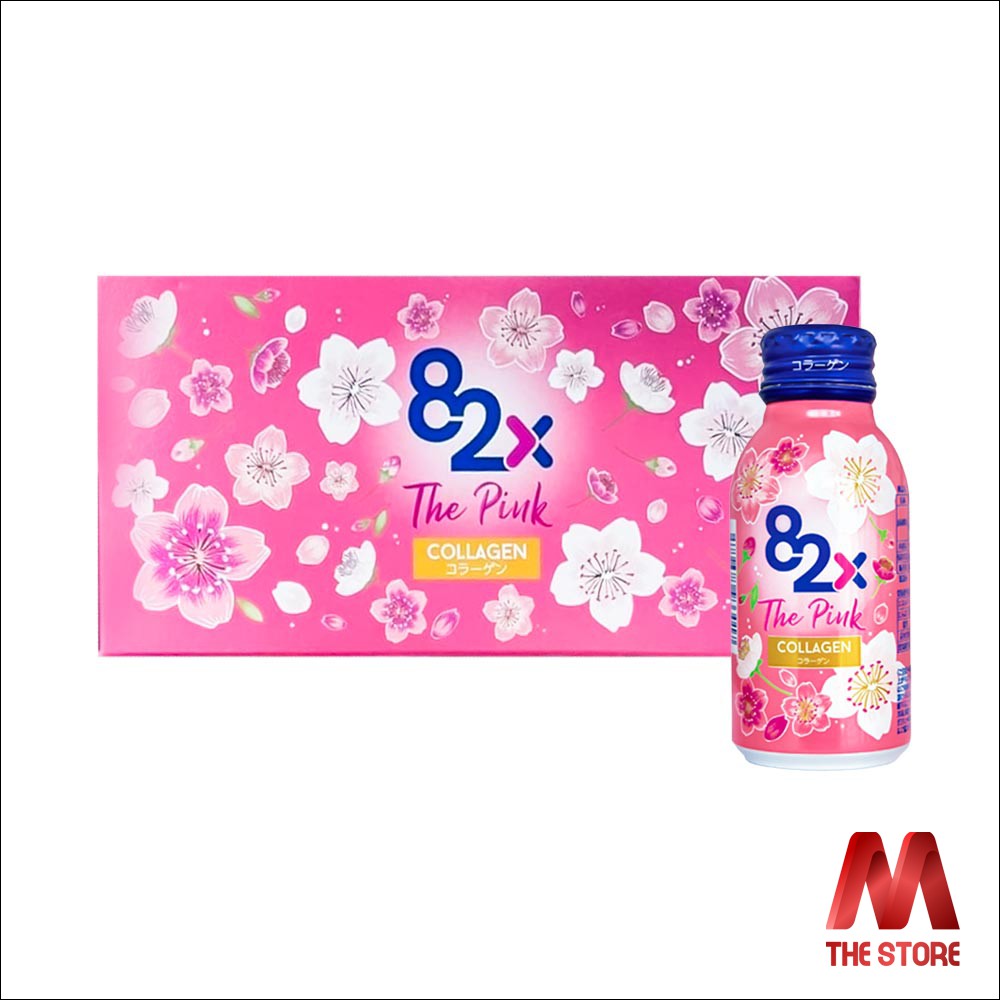 Nước Uống The Pink Collagen 82X Nhật Bản (Hộp 10 Chai 100ml)