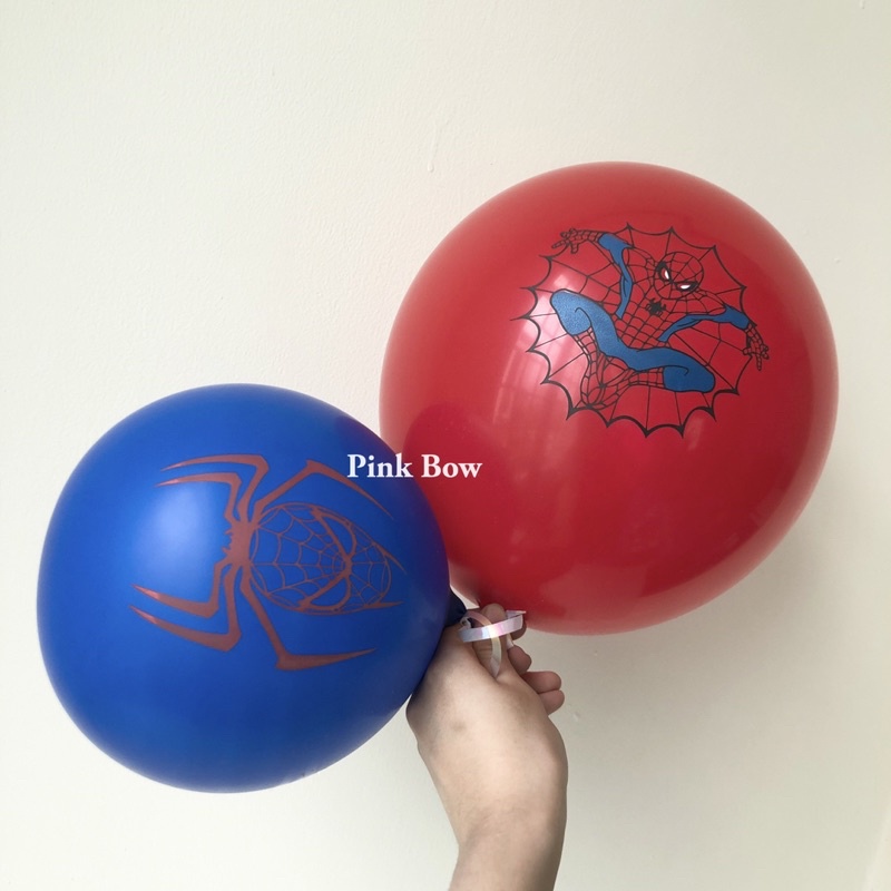 Bong bóng Tròn trang trí in hình Hello Kitty/ Barbie/ Spiderman/ Xe/ Phi hành gia/ Khủng long các nhân vật hoạt hình