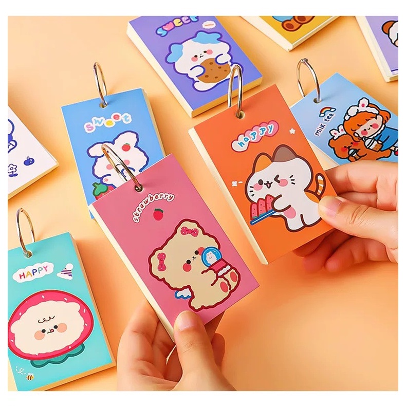 [Có sẵn] TẬP FLASHCARD HỌC TỪ VỰNG KÈM MÓC HỌA TIẾT NGỌT NGÀO DỄ THƯƠNG - PHÙ HỢP VỚI MỌI LỨA TUỔI