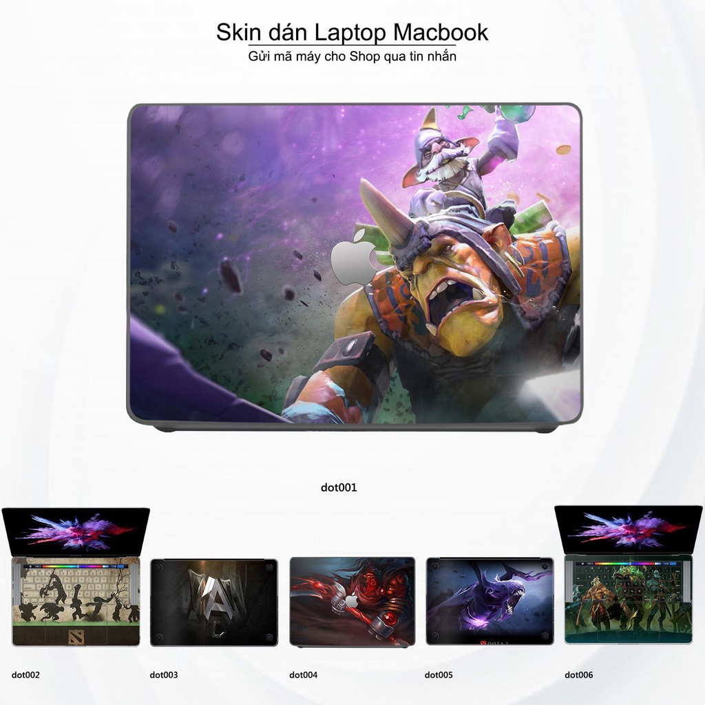 Skin dán Macbook mẫu Dota 2 (đã cắt sẵn, inbox mã máy cho shop)