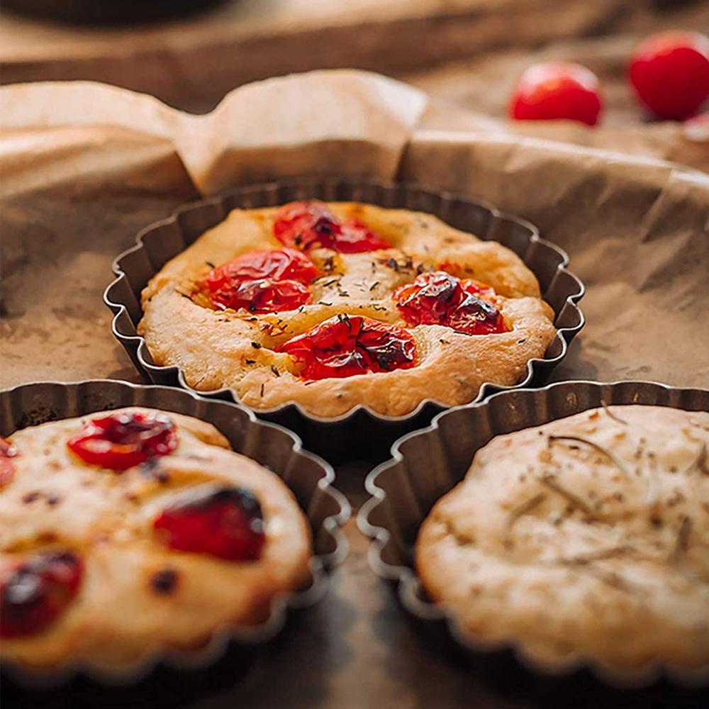 Khuôn Làm Bánh Tart DIY Có Thể Tháo Rời Đáy Tiện Dụng