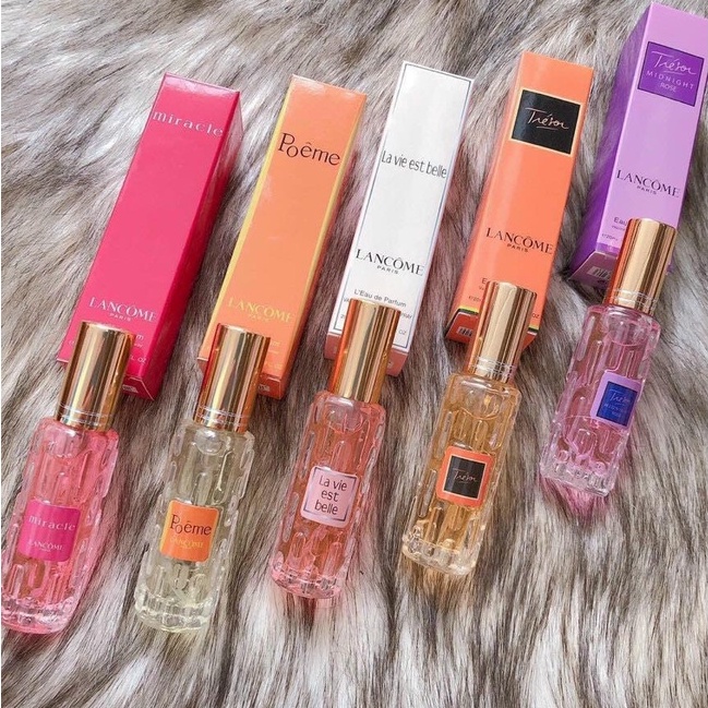 Nước hoa mini Lan_com tím Tresor Midnight Rose chai 20ml dạng xịt- mẫu 4d- Mùi Bí ẩn- Nuochoamini20ml