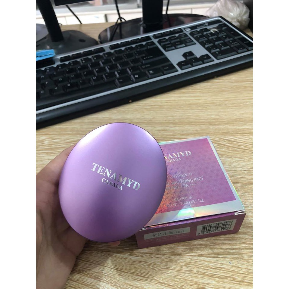 Phấn trang điểm trắng da Collagen - Tenamyd - INTENSE WHITENING PACT