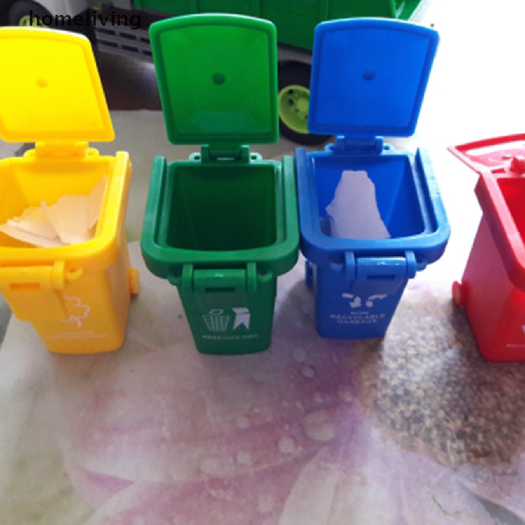 Bộ 4 Thùng Rác Mini Dạng Nhấn Tiện Dụng Cho Bé