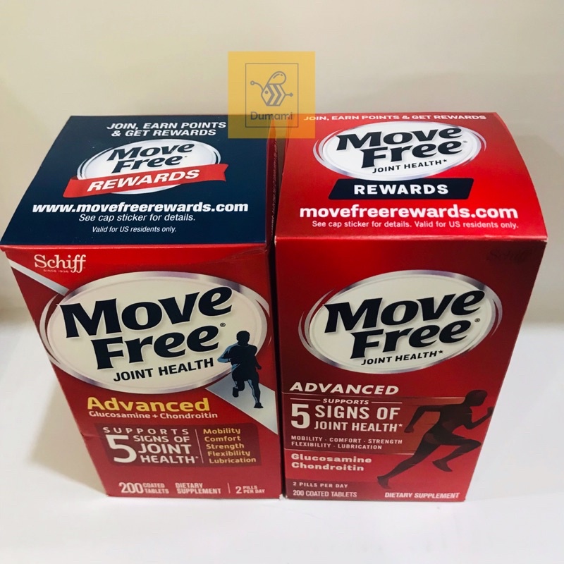 Viên uống hỗ trợ xương khớp Schiff Move Free Joint Health 200 viên của Mỹ