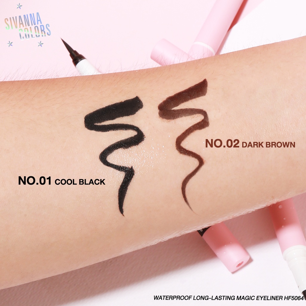 [NEW] Bút Kẻ Mắt Nước Sivanna Waterproof Long Lasting Magic Eyeliner HF5064 Chống Thấm Nước Đen Và Nâu