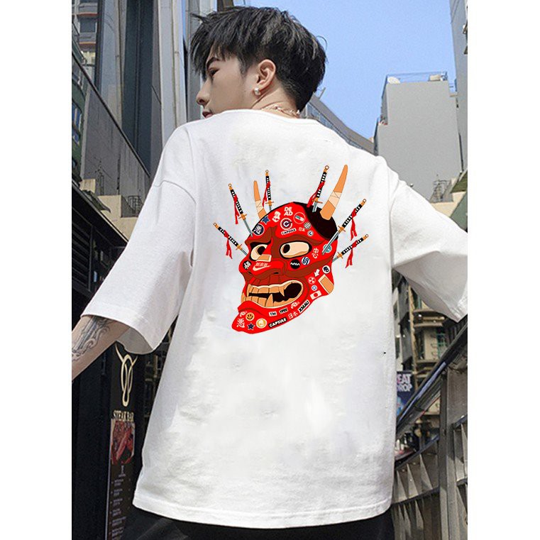 Áo thun unisex form rộng phong cách Nhật Bản đẹp độc lạ vải dày mịn 2019T1667