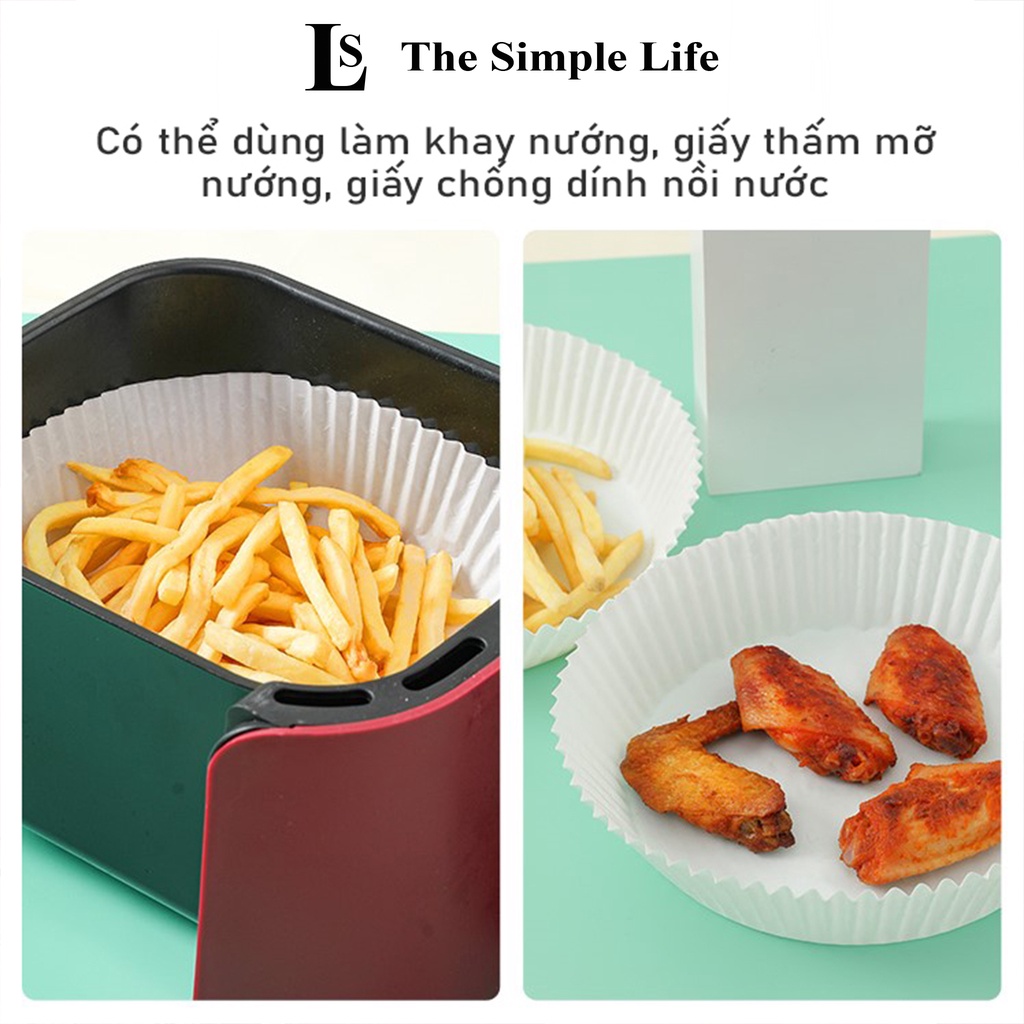 Giấy lót nồi chiên không dầu, giấy nến lót nồi chiên không dầu, hấp bánh bao thấm dầu, chống dính cao cấp [CHÍNH HÃNG]